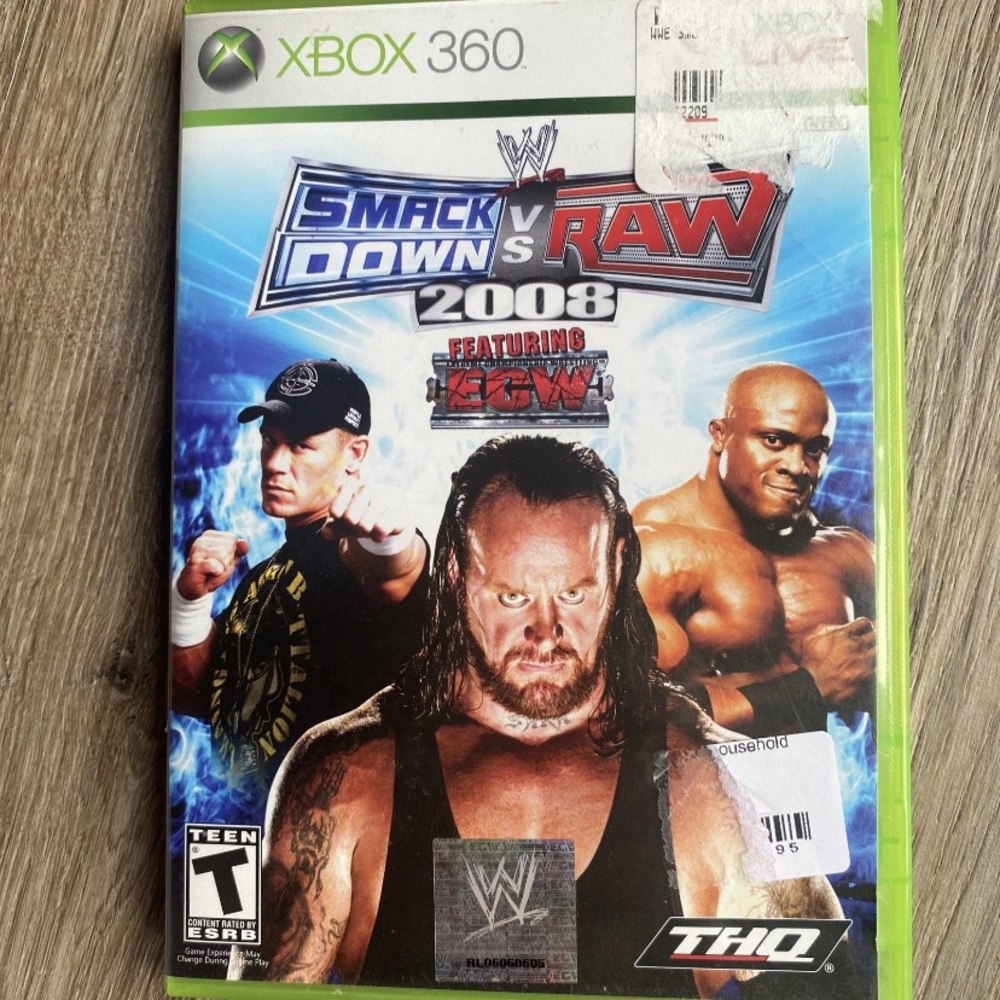 Xbox 360 WWE SmackDown vs. Raw 2008 (Black Cover)